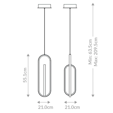 Lampa wisząca Demark QN-DEMARK-1P-BK - Quintiesse