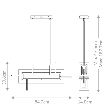 Lampa wisząca Inizio QN-INIZIO-LP-S-BK - Quintiesse