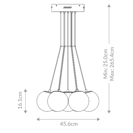 Lampa wisząca Kepler QN-KEPLER-7P-BG - Quintiesse