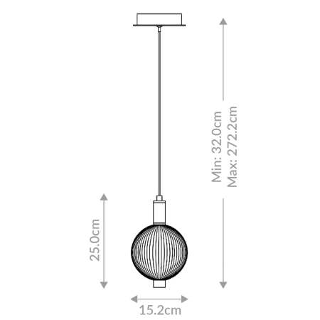 Lampa wisząca Palmas QN-PALMAS-1MP-BG - Quintiesse