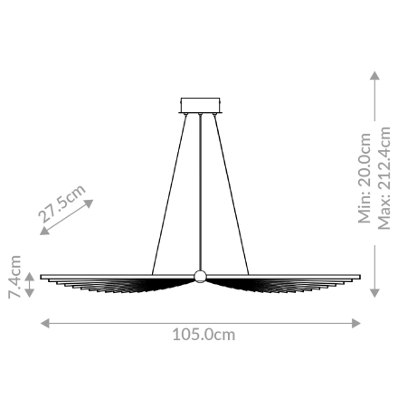 Lampa wisząca Seraph QN-SERAPH-LP-L-BG - Quintiesse
