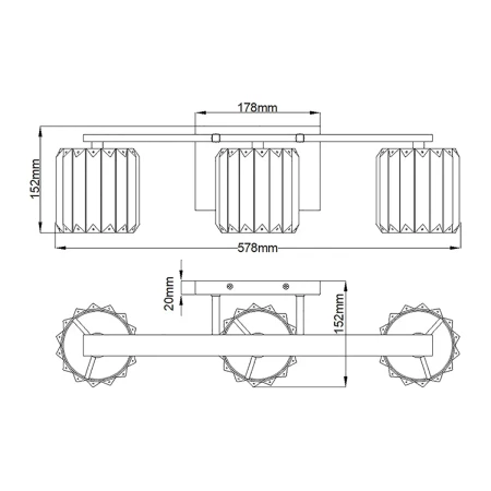 Kinkiet Divine QZ-DIVINE3-PC-BATH - Elstead