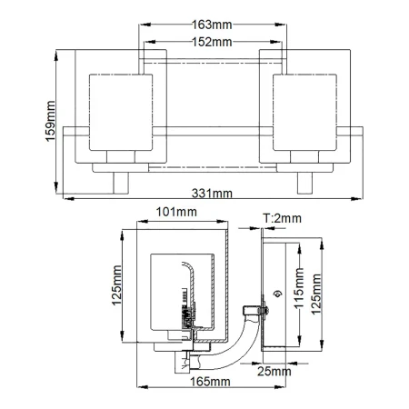 Kinkiet Kolt QZ-KOLT2-PC-BATH - Elstead