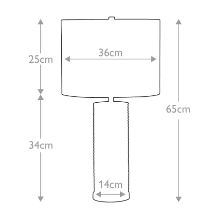Lampa stołowa Ripple Czarna RIPPLE-TL-BLK-W - Elstead