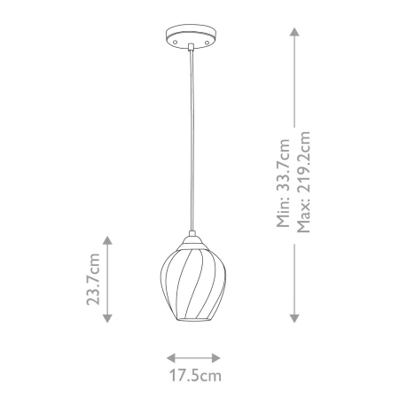 Lampa wisząca Tiber TIBER-P-CLEAR - Elstead