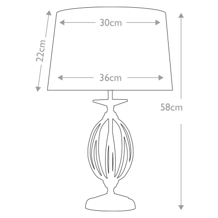 Lampa stołowa nikiel AEGEAN AG/TL POL NICKEL Elstead
