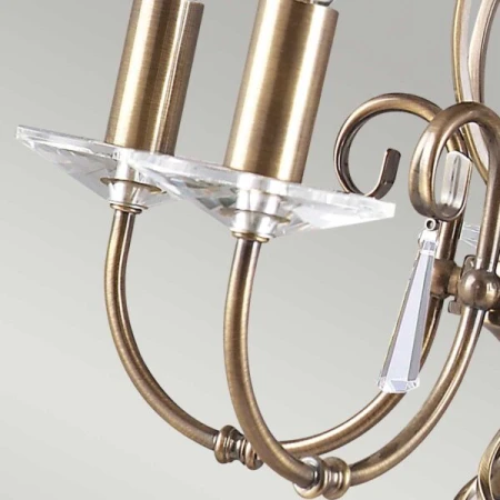 Żyrandol klasyczny postarzany mosiądz  AEGEAN AG5 AGED BRASS Elstead