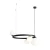 Lampa stylowa wisząca designerska GARDA 4 RING BLACK 1099L1_R - Aldex