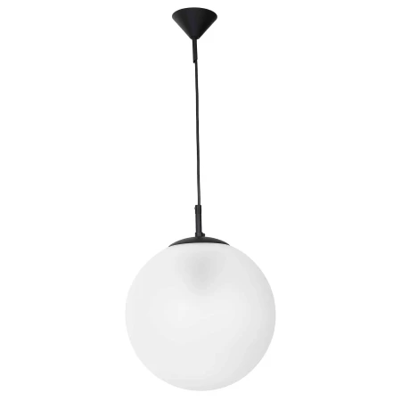 Lampa wisząca nowoczesna GLOBUS BLACK (mleczna kula) 562G6 - Aldex
