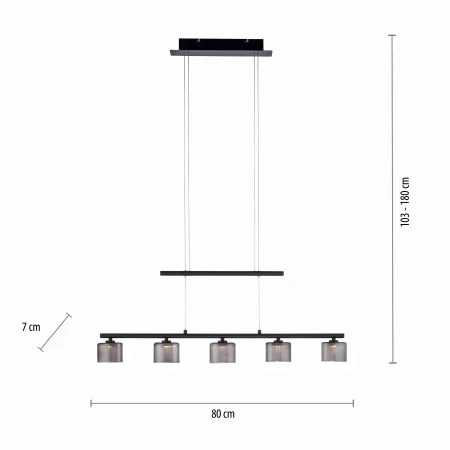 Lampa wisząca nowoczesna HYDRA 2209-18 - Paul Neuhaus