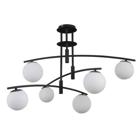 Lampa wisząca nowoczesna Senai PND-31322-6A-SB czarny satynowy – Italux