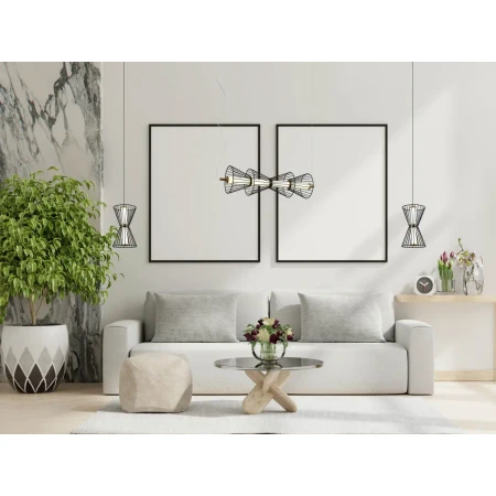 Lampa wisząca Sanke PND-63849-4-BK - Italux