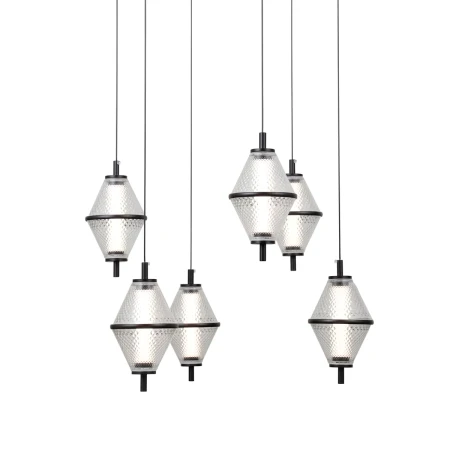 Lampa wisząca Fuente PND-34395-6-BK - Italux
