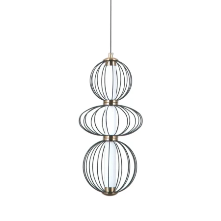 Lampa wisząca Rabel PND-344221-3V-BK - Italux