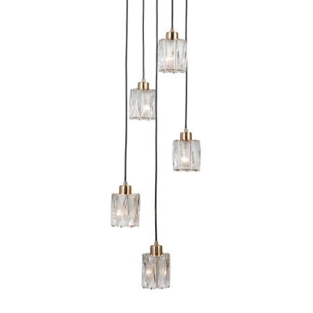 Lampa wisząca Torno PND-40813-5R-BK-HBR - Italux