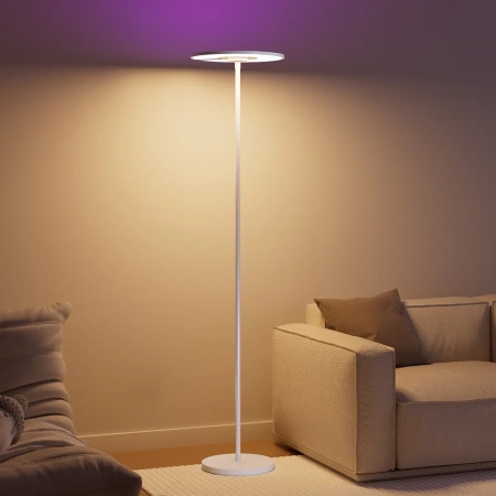 Lampa podłogowa LED biała okrągła FL-37482-WH z serii Cento - Lampy Italux
