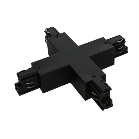 Łącznik krzyżowy do szyn 3F 3-CT-A Type X - connector - black HT4-J04-BK - Italux