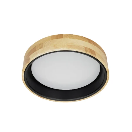 Plafon nowoczesny drewniany Campelo PLF-4350-20W-WD-BK-4K - Italux