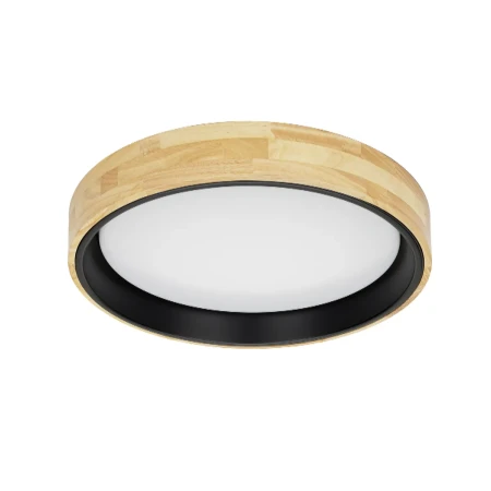 Plafon nowoczesny drewniany Campelo PLF-4350-25W-WD-BK-4K - Italux