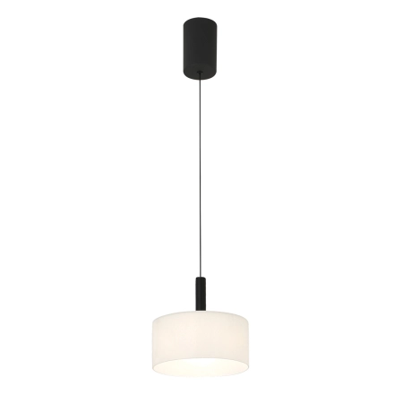 Lampa wisząca czarna z białym abażurem LED PND-02836-1-BK z serii Austis - Lampy Italux