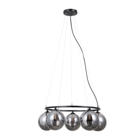 Lampa wisząca czarna okrągła 5-punktowa PND-1098-5R-BK z serii Molite - Lampy Italux