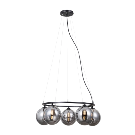 Lampa wisząca czarna okrągła 5-punktowa PND-1098-5R-BK z serii Molite - Lampy Italux