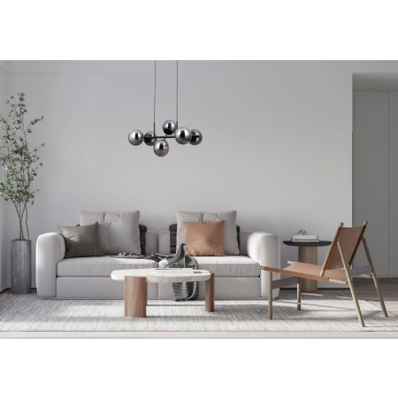 Lampa wisząca czarna metalowa 6-punktowa PND-1098-6-BK z serii Molite - Lampy Italux