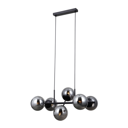Lampa wisząca czarna metalowa 6-punktowa PND-1098-6-BK z serii Molite - Lampy Italux