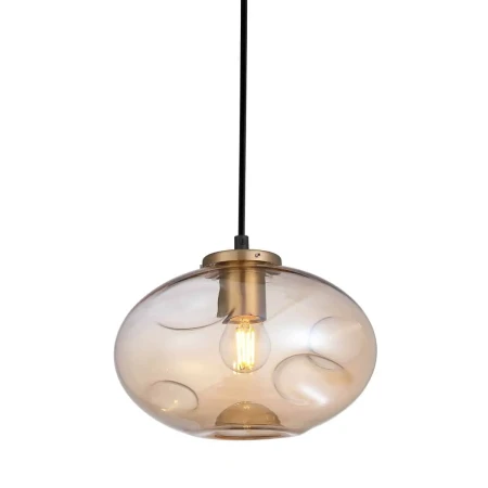 Lampa wisząca nowoczesna HATELLA PND-112038-1-BRO+AMB - Italux