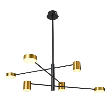 Lampa stylowa wisząca REMDAL PND-16374-6-BK-GD-4K - Italux