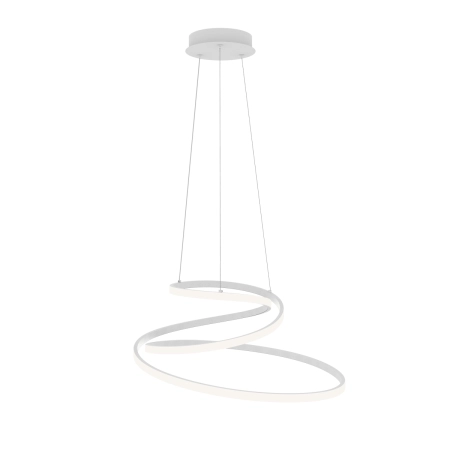 Lampa wisząca LED biała metalowa spiralna 60cm PND-2168-M-WH z serii Lorila - Lampy Italux