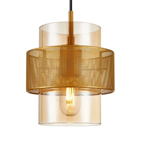 Lampa wisząca Vinoti PND-22132-1S-GD-AMB - Italux