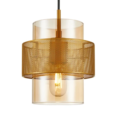 Lampa wisząca Vinoti PND-22132-3S-GD-AMB - Italux