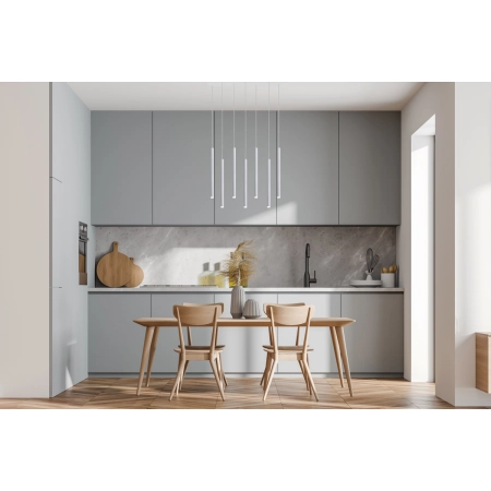 Lampa wisząca biała metalowa 7-punktowa PND-22302-7-WH z serii Valdes - Lampy Italux