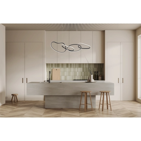 Lampa wisząca LED czarna metalowa 4-punktowa PND-22412-S4-BK z serii Fonte - Lampy Italux