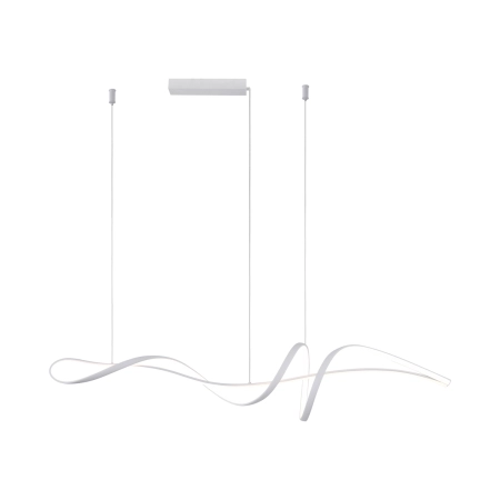 Lampa wisząca LED biała metalowa falista 120cm PND-23523-WH z serii Mila - Lampy Italux
