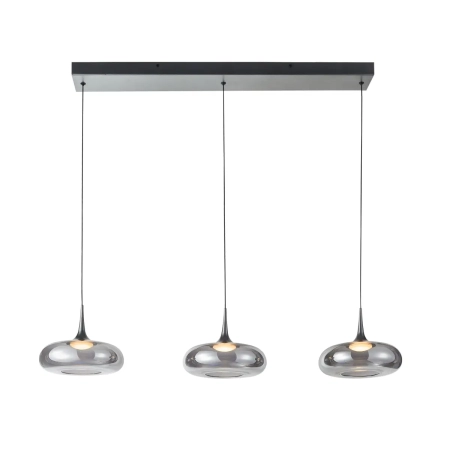 Lampa wisząca LED 3-punktowa srebrna dymiona PND-24028-3B-SILV z serii Tenele - Lampy Italux