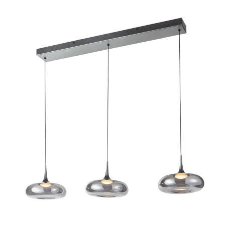 Lampa wisząca LED 3-punktowa srebrna dymiona PND-24028-3B-SILV z serii Tenele - Lampy Italux
