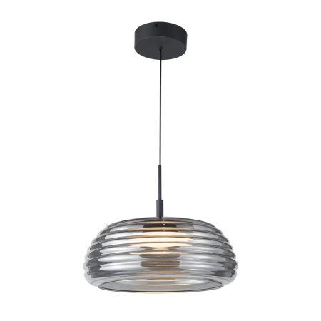 Lampa wisząca czarna szklana dymiona 41cm PND-24040-BK-SG z serii Loculi - Lampy Italux