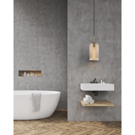 Lampa wisząca Renti PND-25205-1S-BK-AMB - Italux