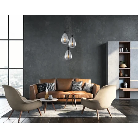 Lampa wisząca Zulo PND-27812-3A-BK-SG - Italux