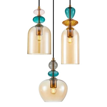Lampa wisząca Busco PND-30263-3A-BRO-AMB - Italux