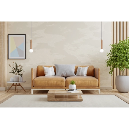 Lampa wisząca drewniana z kulistym kloszem PND-33574-1-WD z serii FILANO - Lampy Italux