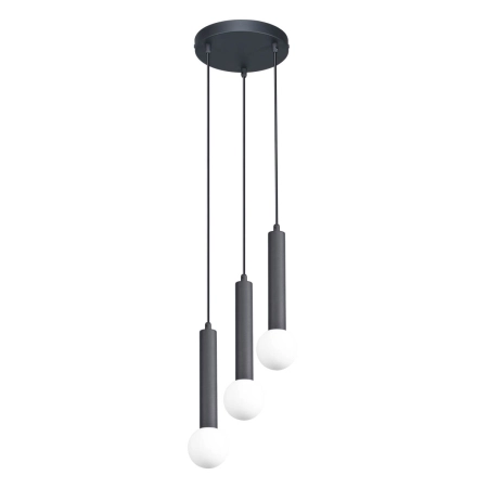 Lampa wisząca czarna metalowa 3-punktowa PND-33574-3-BK z serii Filano - Lampy Italux