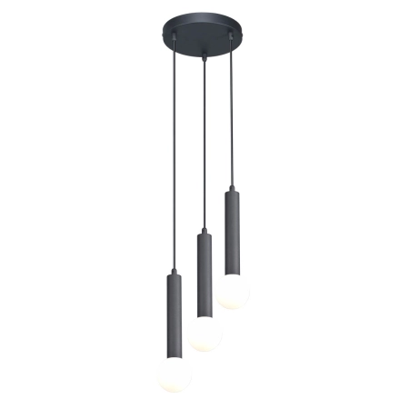 Lampa wisząca czarna metalowa 3-punktowa PND-33574-3-BK z serii Filano - Lampy Italux