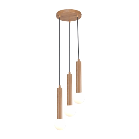 Lampa wisząca drewniana 3-punktowa z kulami PND-33574-3-WD z serii Filano - Lampy Italux