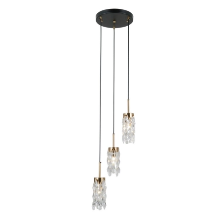 Lampa wisząca Zorta PND-33588-3-HBR-BK - Italux