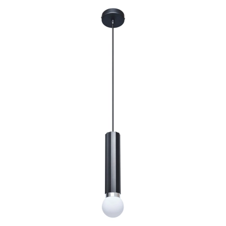 Lampa wisząca metalowa czarna tubowa PND-33849-1-BK z serii Macera - Lampy Italux
