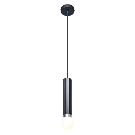 Lampa wisząca metalowa czarna tubowa PND-33849-1-BK z serii Macera - Lampy Italux