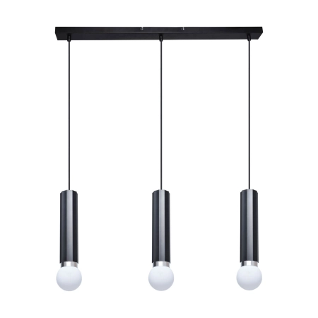 Lampa wisząca czarna metalowa 3-punktowa PND-33849-3-BK z serii MACERA - Lampy Italux